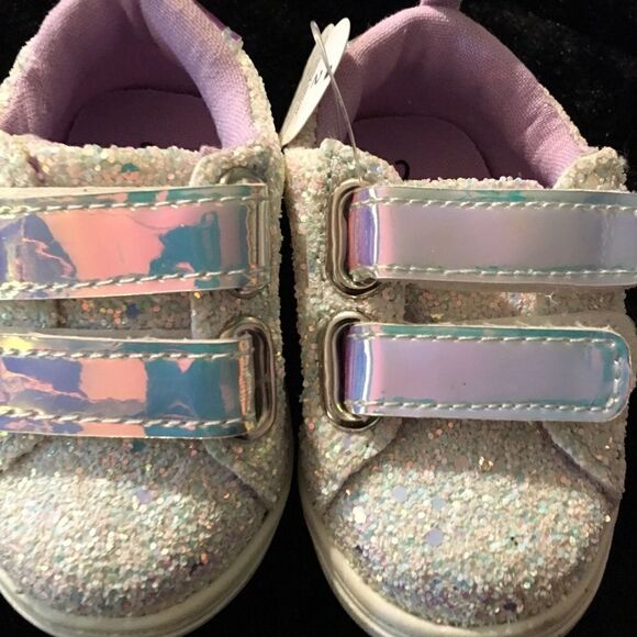 Unicorn iridescent glitter bling colored sneakers - Picture 7 of 10